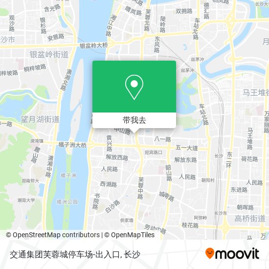 交通集团芙蓉城停车场-出入口地图