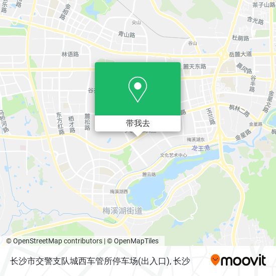 长沙市交警支队城西车管所停车场(出入口)地图