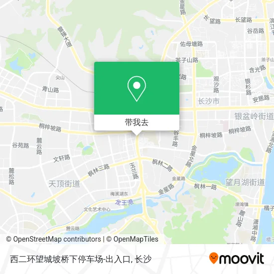 西二环望城坡桥下停车场-出入口地图