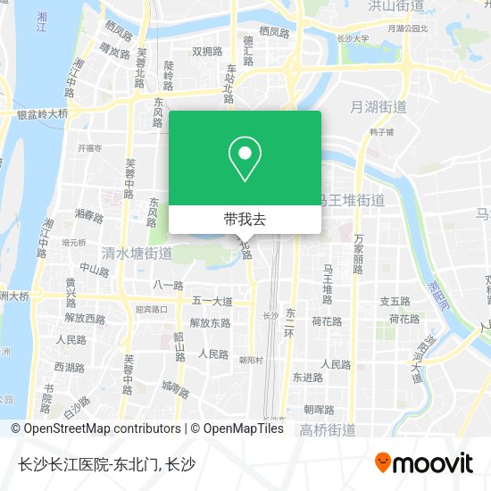 长沙长江医院-东北门地图
