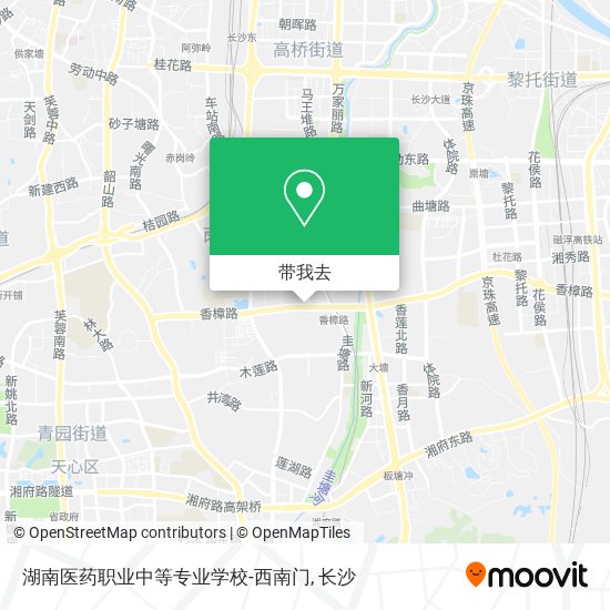 湖南医药职业中等专业学校-西南门地图