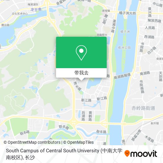 South Campus of Central South University (中南大学南校区)地图