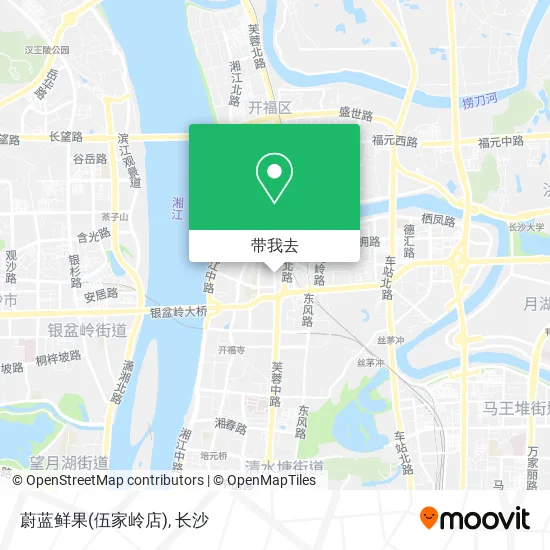 蔚蓝鲜果(伍家岭店)地图