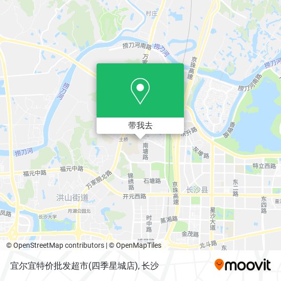 宜尔宜特价批发超市(四季星城店)地图