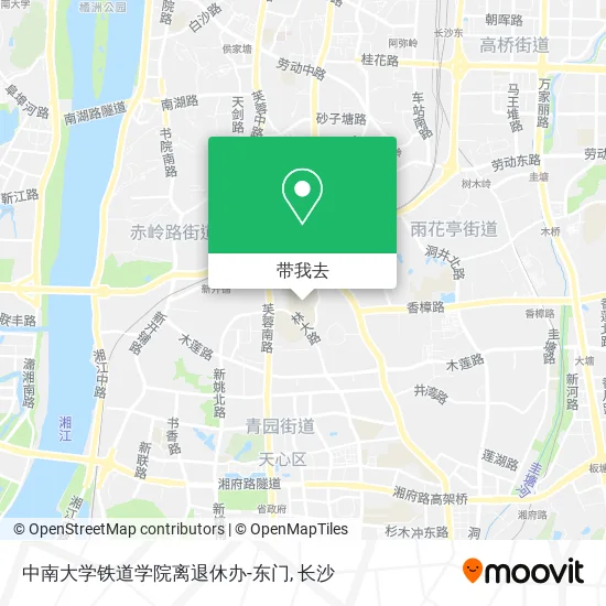 中南大学铁道学院离退休办-东门地图