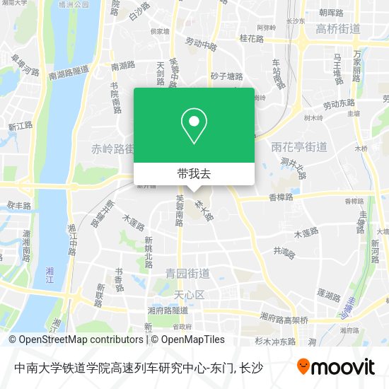 中南大学铁道学院高速列车研究中心-东门地图