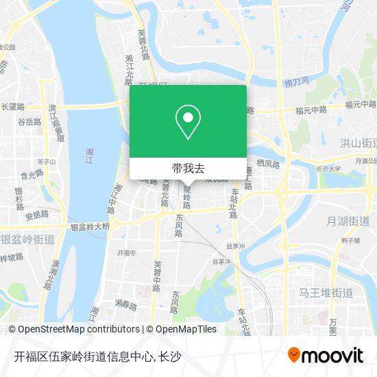 开福区伍家岭街道信息中心地图