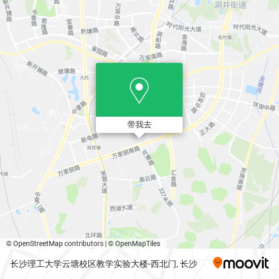 长沙理工大学云塘校区教学实验大楼-西北门地图