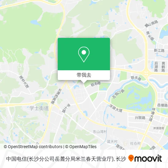中国电信(长沙分公司岳麓分局米兰春天营业厅)地图