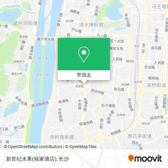 新世纪水果(候家塘店)地图