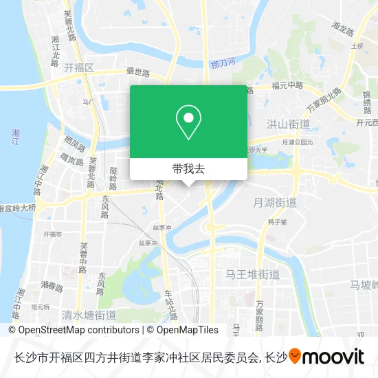 长沙市开福区四方井街道李家冲社区居民委员会地图