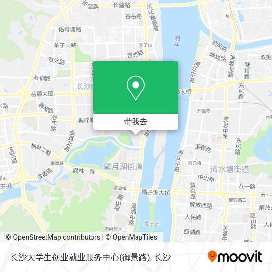 长沙大学生创业就业服务中心(御景路)地图