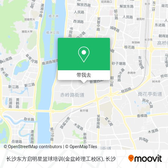 长沙东方启明星篮球培训(金盆岭理工校区)地图