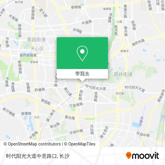 时代阳光大道中意路口地图
