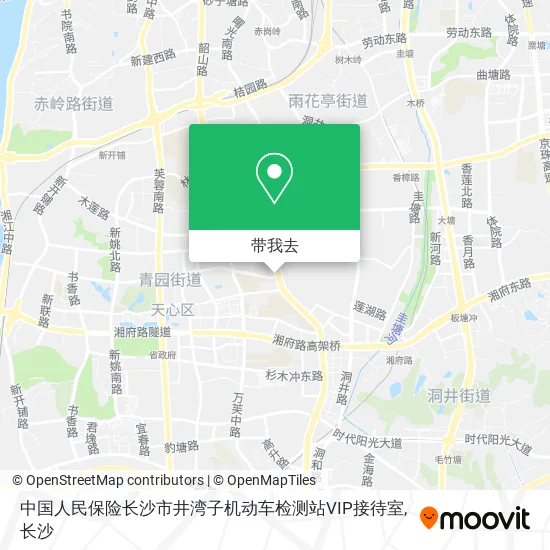 中国人民保险长沙市井湾子机动车检测站VIP接待室地图
