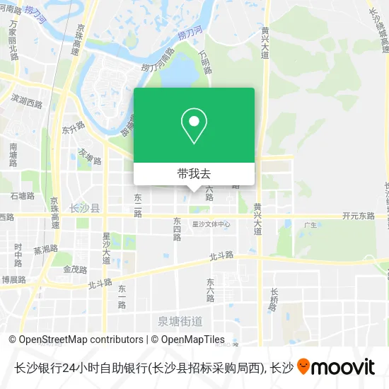 长沙银行24小时自助银行(长沙县招标采购局西)地图