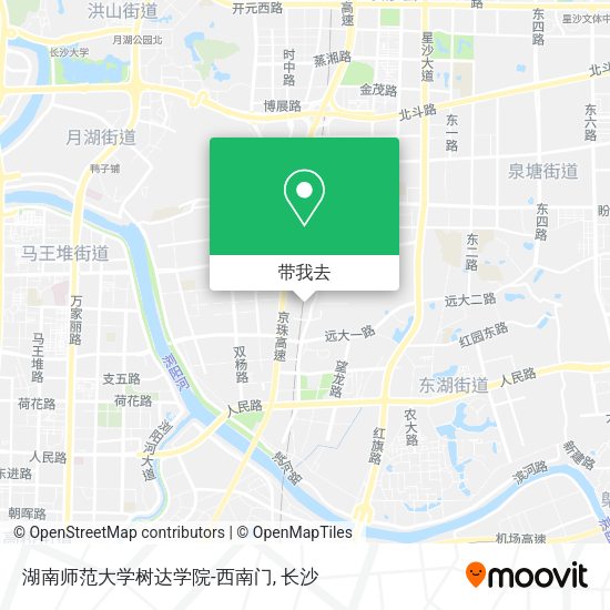 湖南师范大学树达学院-西南门地图