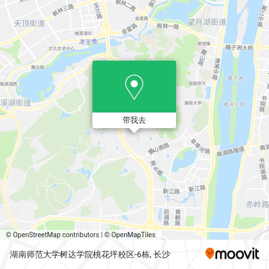 湖南师范大学树达学院桃花坪校区-6栋地图