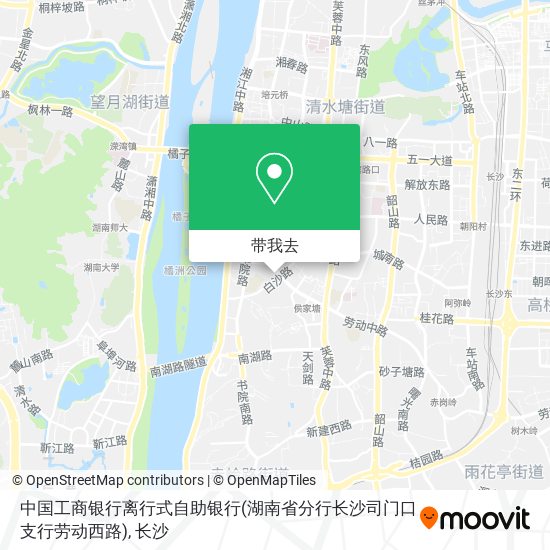 中国工商银行离行式自助银行(湖南省分行长沙司门口支行劳动西路)地图