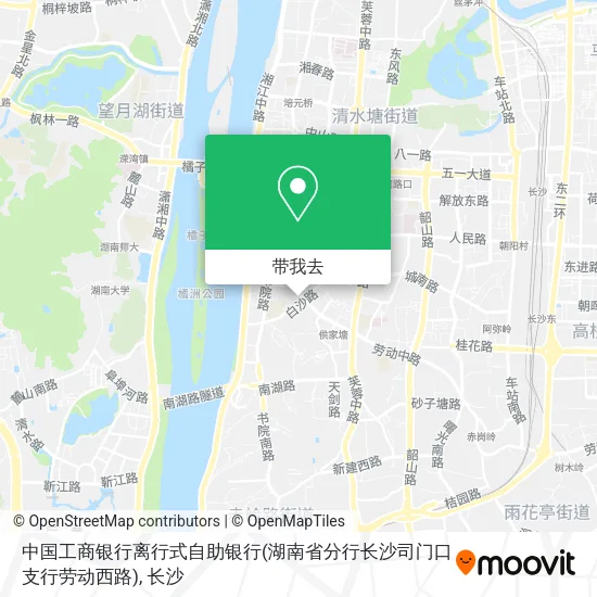 中国工商银行离行式自助银行(湖南省分行长沙司门口支行劳动西路)地图