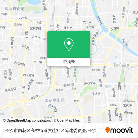 长沙市雨花区高桥街道友谊社区筹建委员会地图