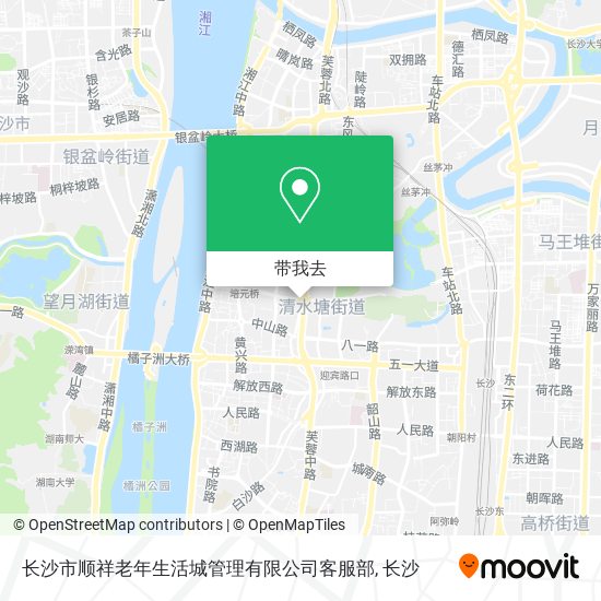 长沙市顺祥老年生活城管理有限公司客服部地图