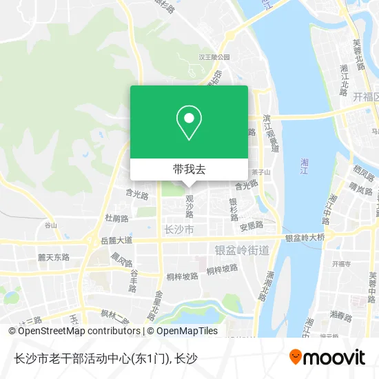 长沙市老干部活动中心(东1门)地图