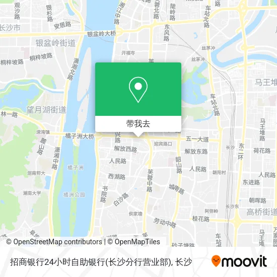 招商银行24小时自助银行(长沙分行营业部)地图