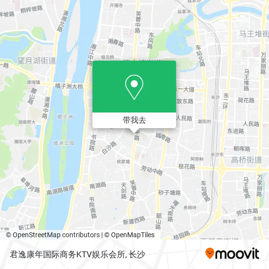 君逸康年国际商务KTV娱乐会所地图