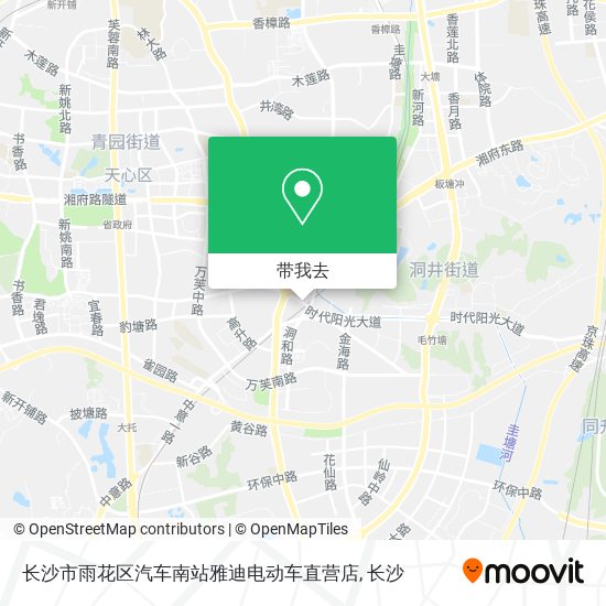 长沙市雨花区汽车南站雅迪电动车直营店地图