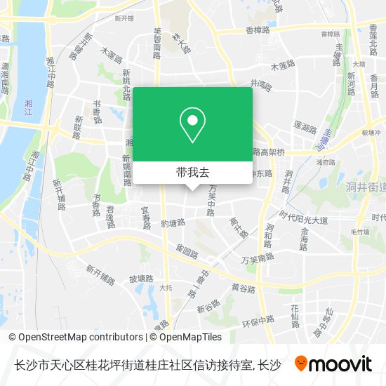 长沙市天心区桂花坪街道桂庄社区信访接待室地图