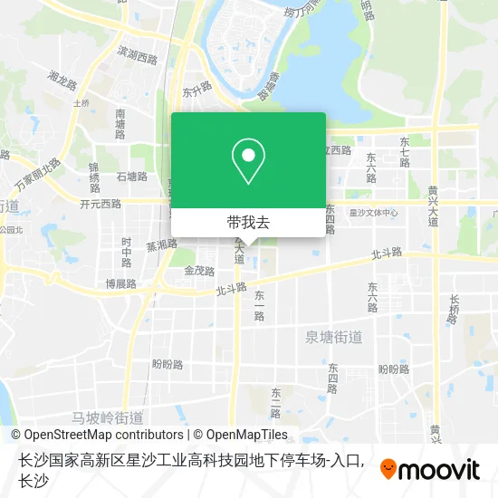 长沙国家高新区星沙工业高科技园地下停车场-入口地图