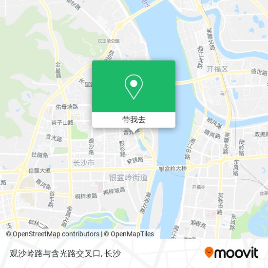 观沙岭路与含光路交叉口地图