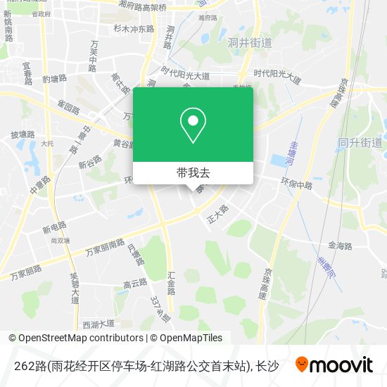 262路(雨花经开区停车场-红湖路公交首末站)地图