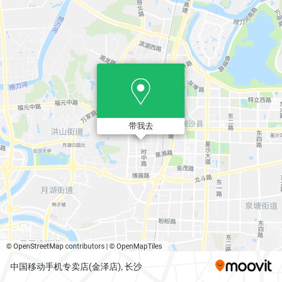中国移动手机专卖店(金泽店)地图