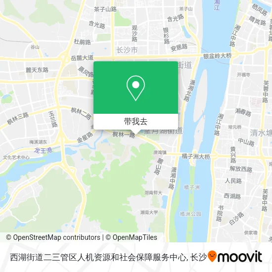 西湖街道二三管区人机资源和社会保障服务中心地图