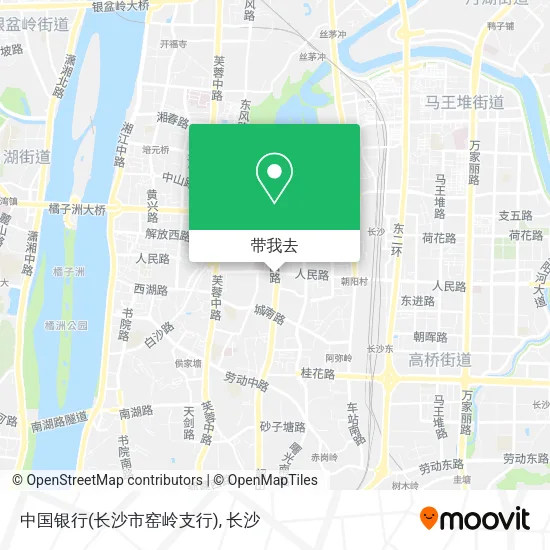 中国银行(长沙市窑岭支行)地图