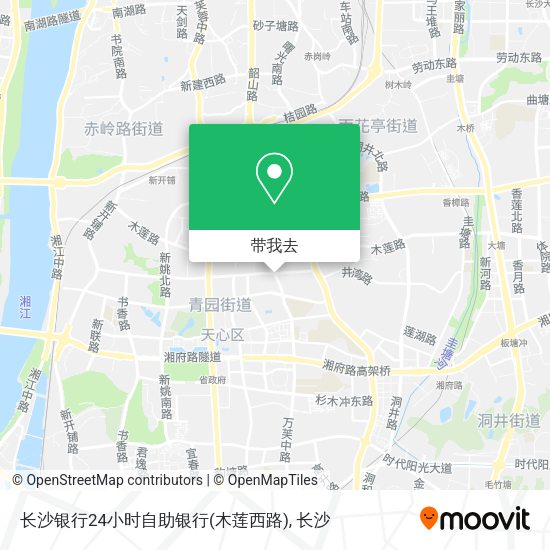 长沙银行24小时自助银行(木莲西路)地图