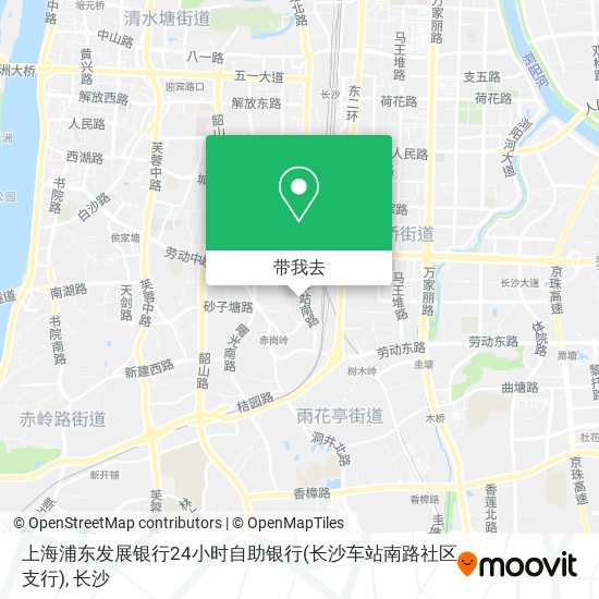 上海浦东发展银行24小时自助银行(长沙车站南路社区支行)地图