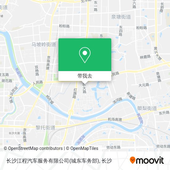长沙江程汽车服务有限公司(城东车务部)地图