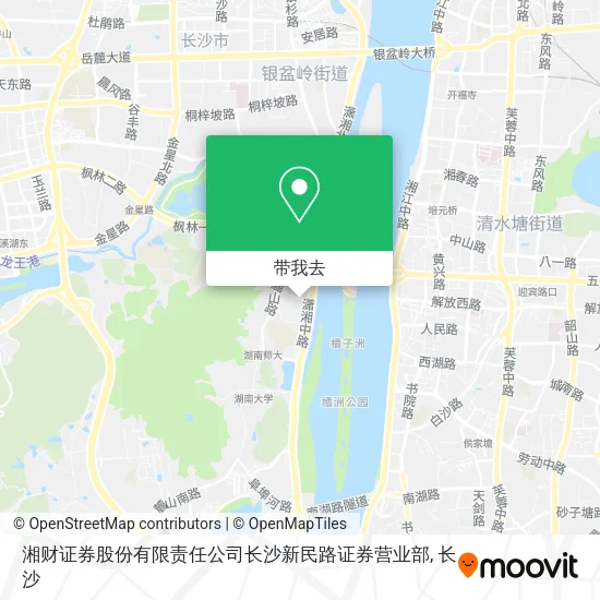 湘财证券股份有限责任公司长沙新民路证券营业部地图