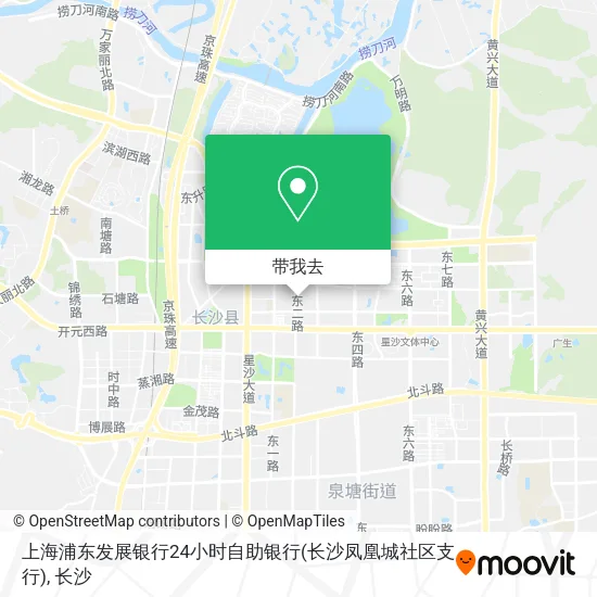 上海浦东发展银行24小时自助银行(长沙凤凰城社区支行)地图