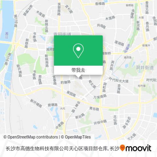 长沙市高德生物科技有限公司天心区项目部仓库地图