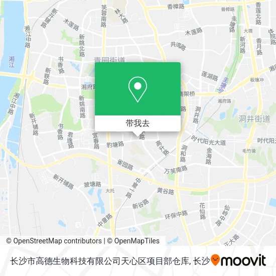 长沙市高德生物科技有限公司天心区项目部仓库地图