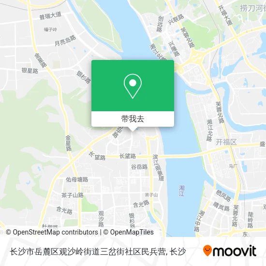 长沙市岳麓区观沙岭街道三岔街社区民兵营地图