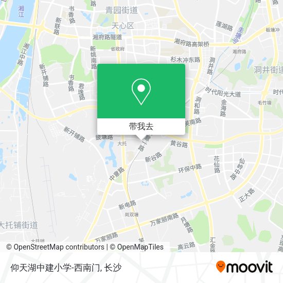 仰天湖中建小学-西南门地图