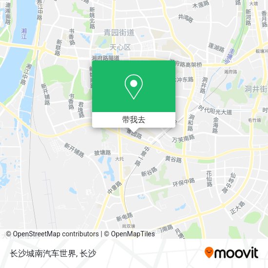 长沙城南汽车世界地图