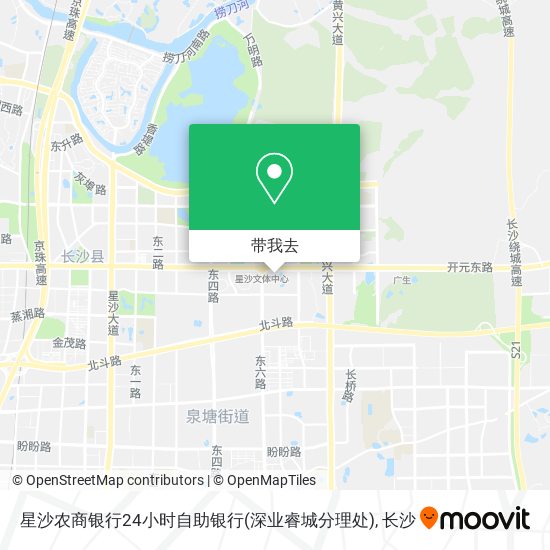 星沙农商银行24小时自助银行(深业睿城分理处)地图
