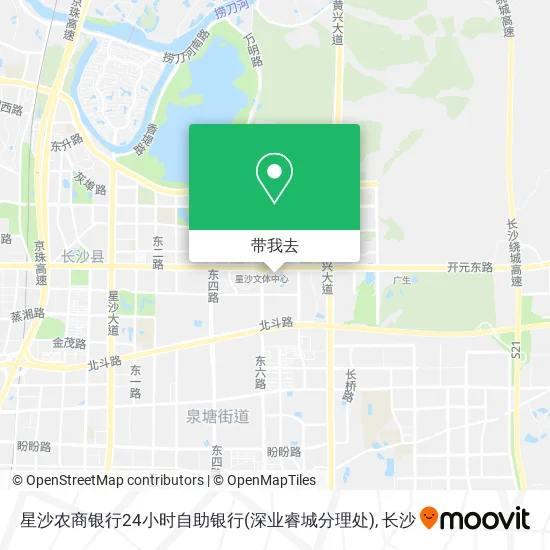 星沙农商银行24小时自助银行(深业睿城分理处)地图