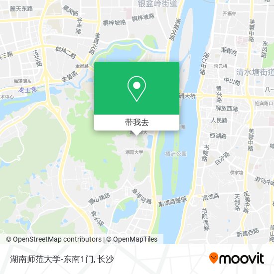 湖南师范大学-东南1门地图